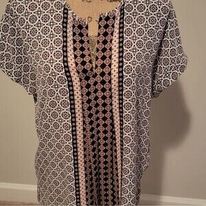 NWOT Max Studio mixed print top